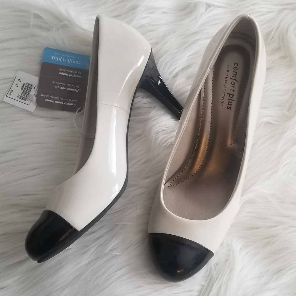 Predictions- White and Black tipped heels
